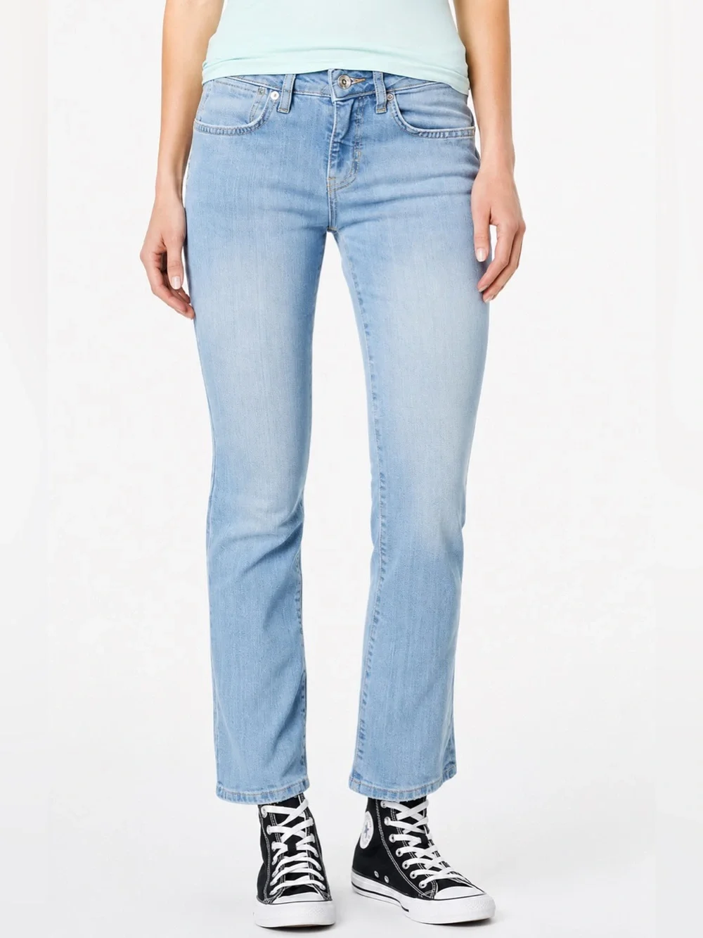 FREE PEOPLE Liv Crop Flare Jeans - Mid Rise Boho Cropped - Size 26 , 27 & 30-NWT